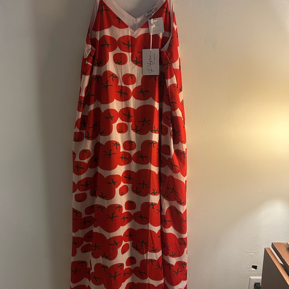 Tomato midi dress